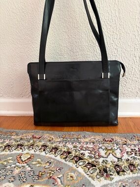 Taurus Black Leather Shoulder Bag | Minimalist Luxury Classic Elegance